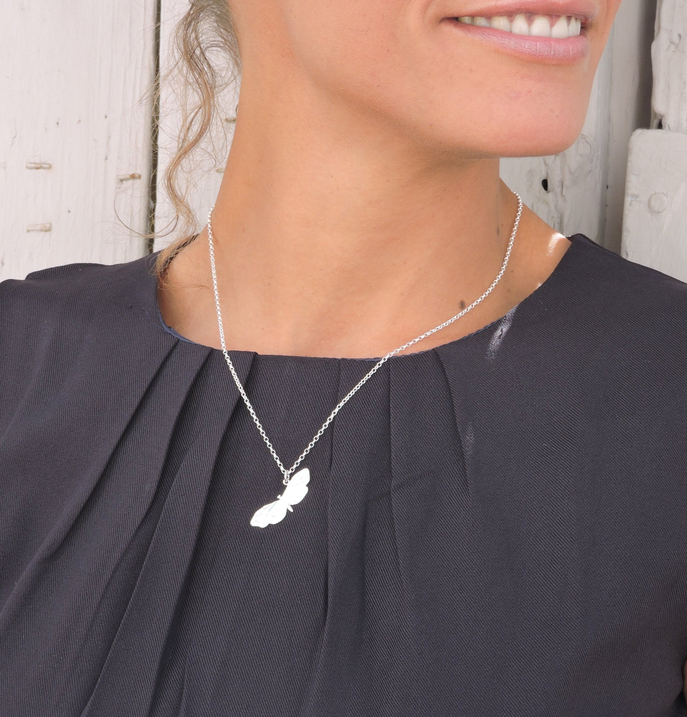 BUTTERFLY necklace - silver - Jennifer Kinnear Jewellery - charms collection