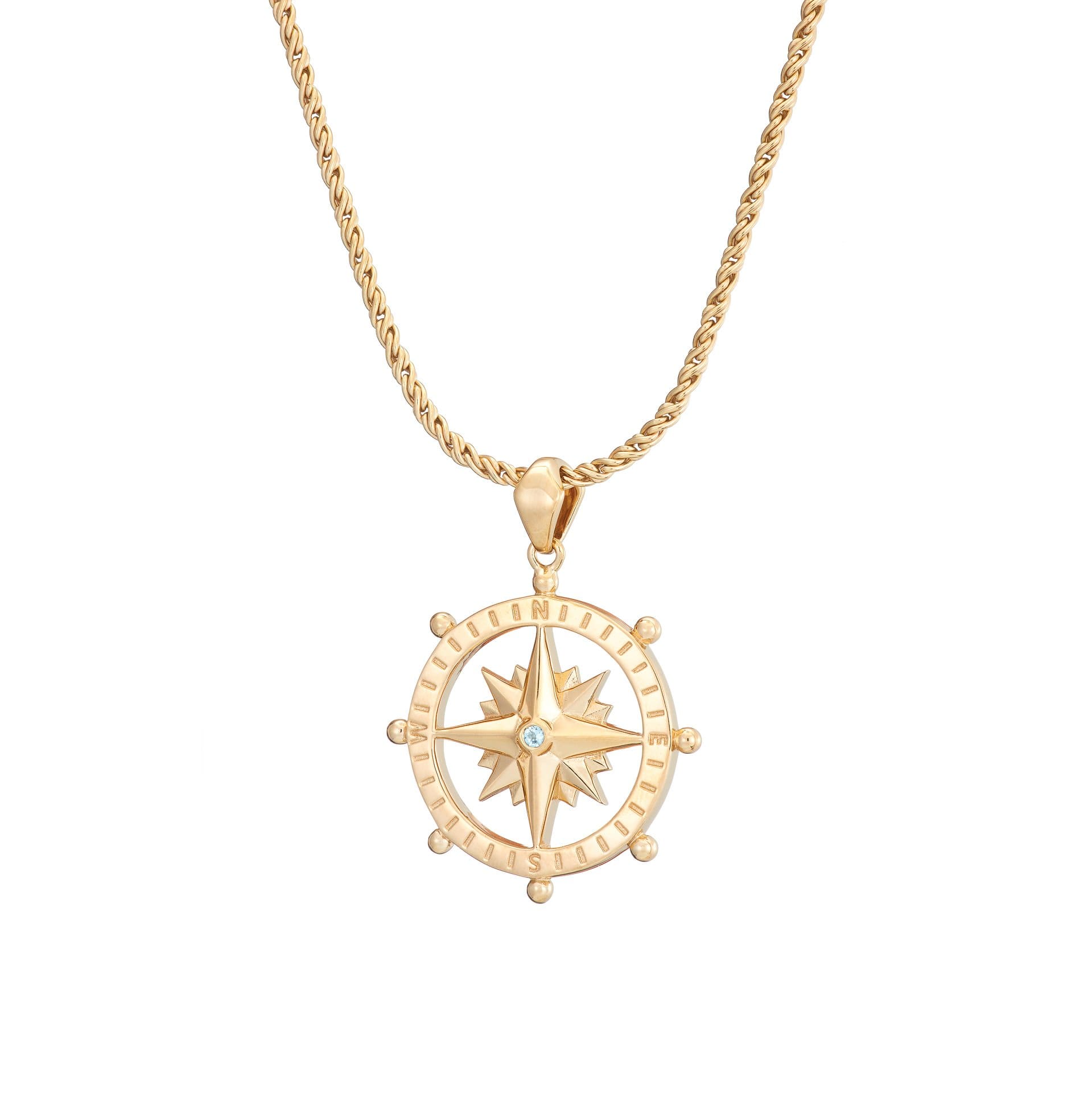 Goldplated Compass Necklace - Grace O’Malley Collection - Jennifer Kinnear Jewellery