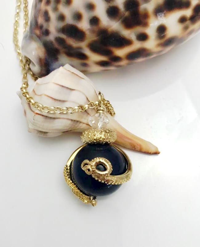 Goldplated Octopus Protection Necklace - Ocean Collection - Jennifer Kinnear Jewellery