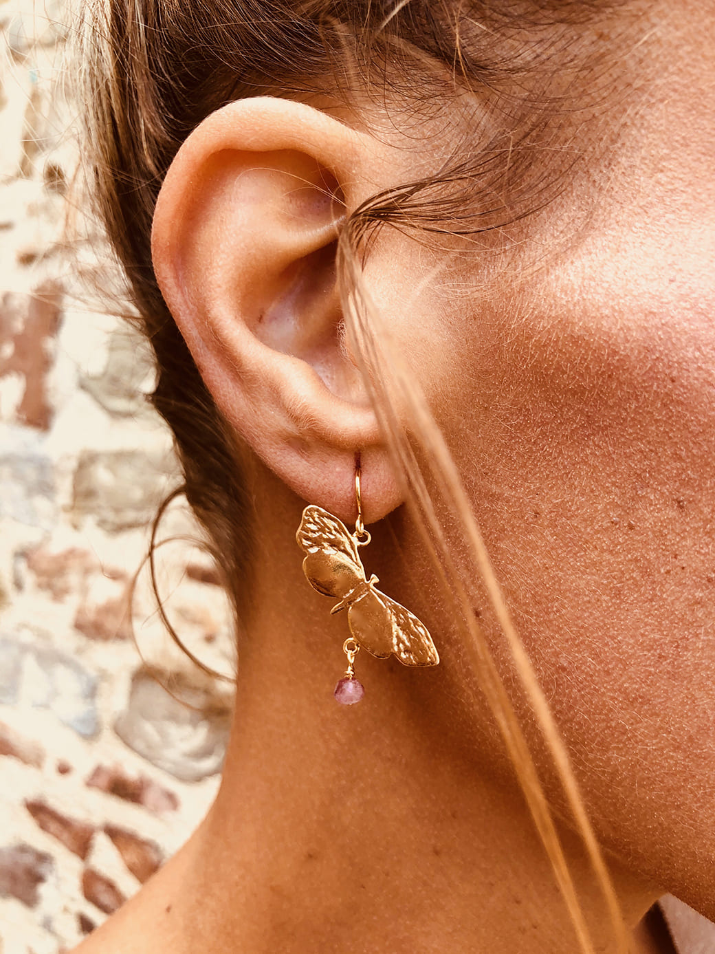 Goldplated Butterflies Earrings - Charms Collection - Jennifer Kinnear Jewellery