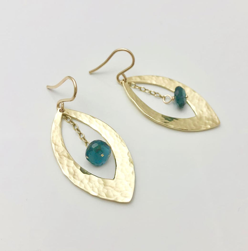 Gold Leaf Earrings - Jennifer Kinnear Jewellery