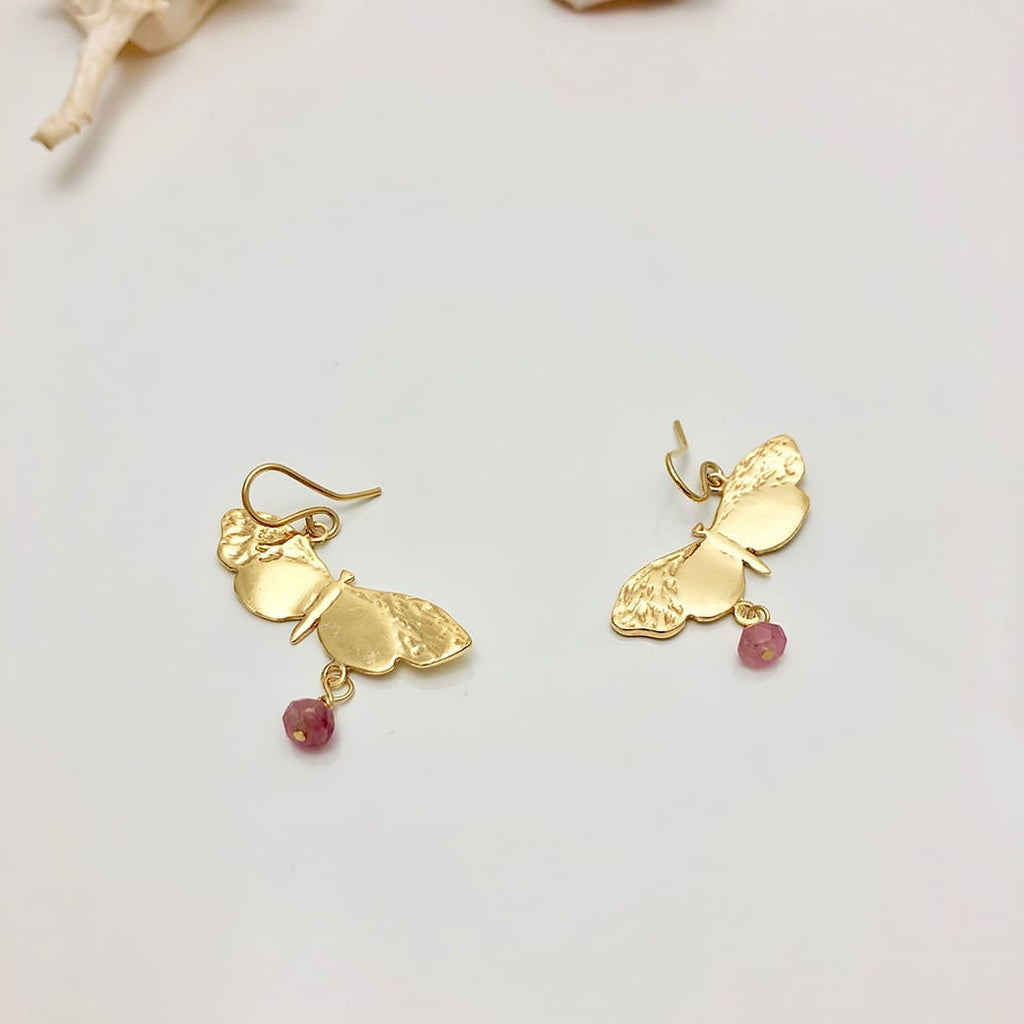 Goldplated Butterflies Earrings - Charms Collection - Jennifer Kinnear Jewellery
