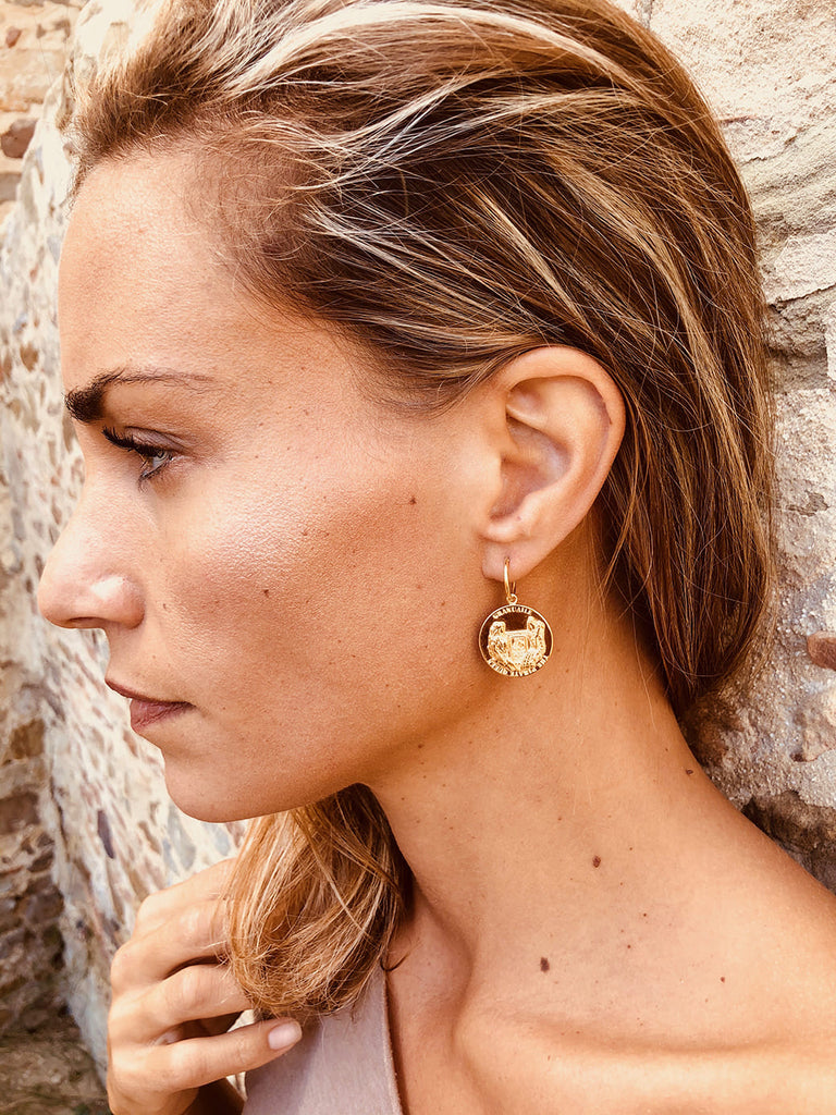 Goldplated Granuaile Earrings - Grace O’Malley Collection - Jennifer Kinnear Jewellery