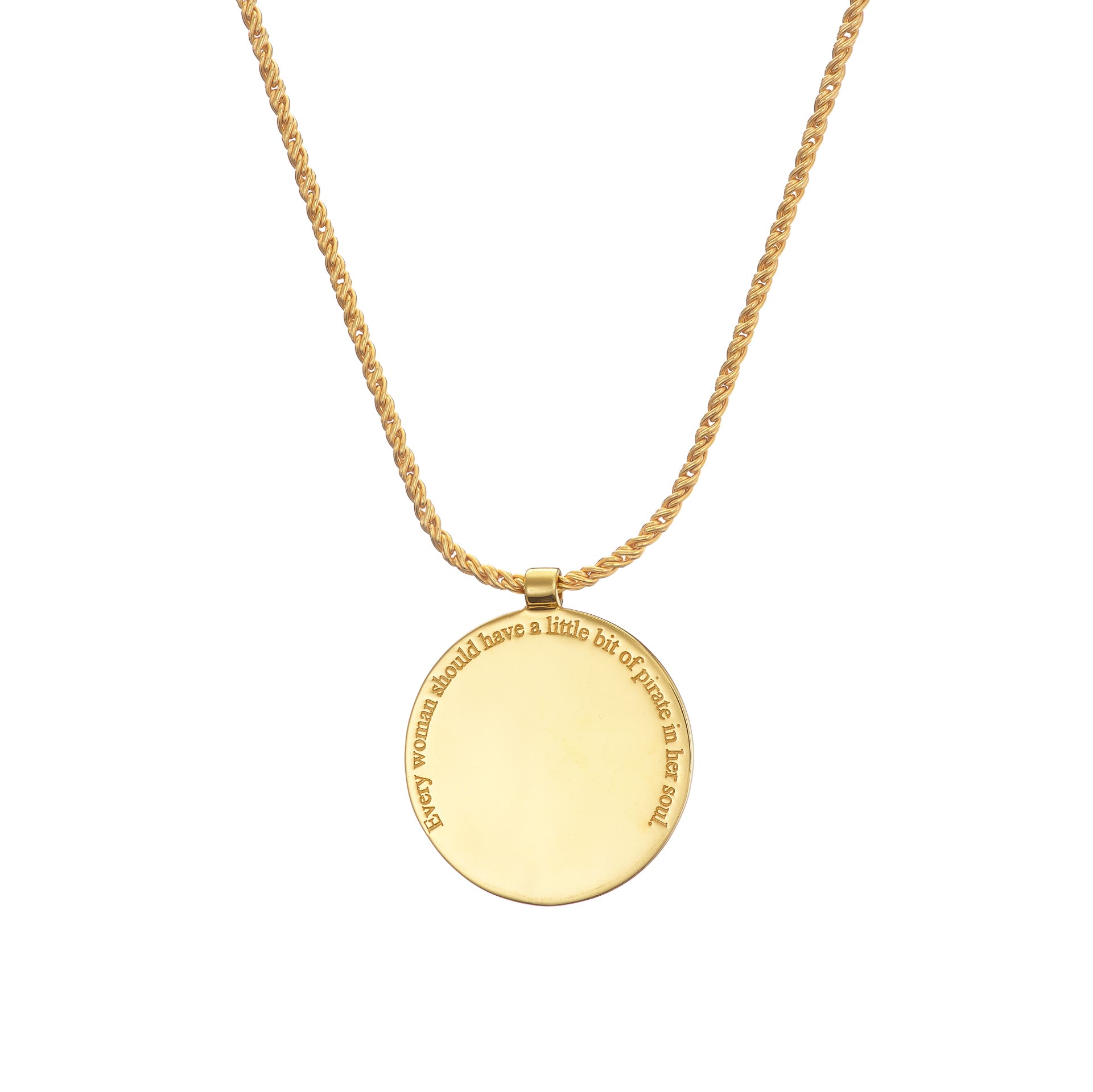 Goldplated Medallion Necklace from the Grace O'malley collection