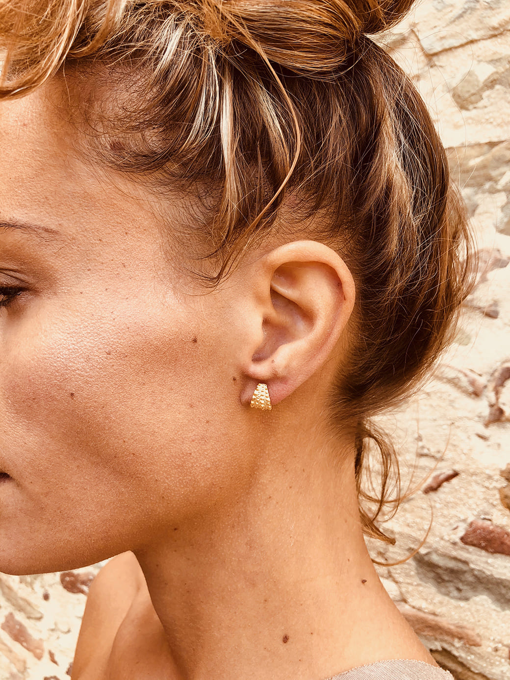 Goldplated Sea Urchin Wrap Earrings - Ocean Collection - Jennifer Kinnear Jewellery