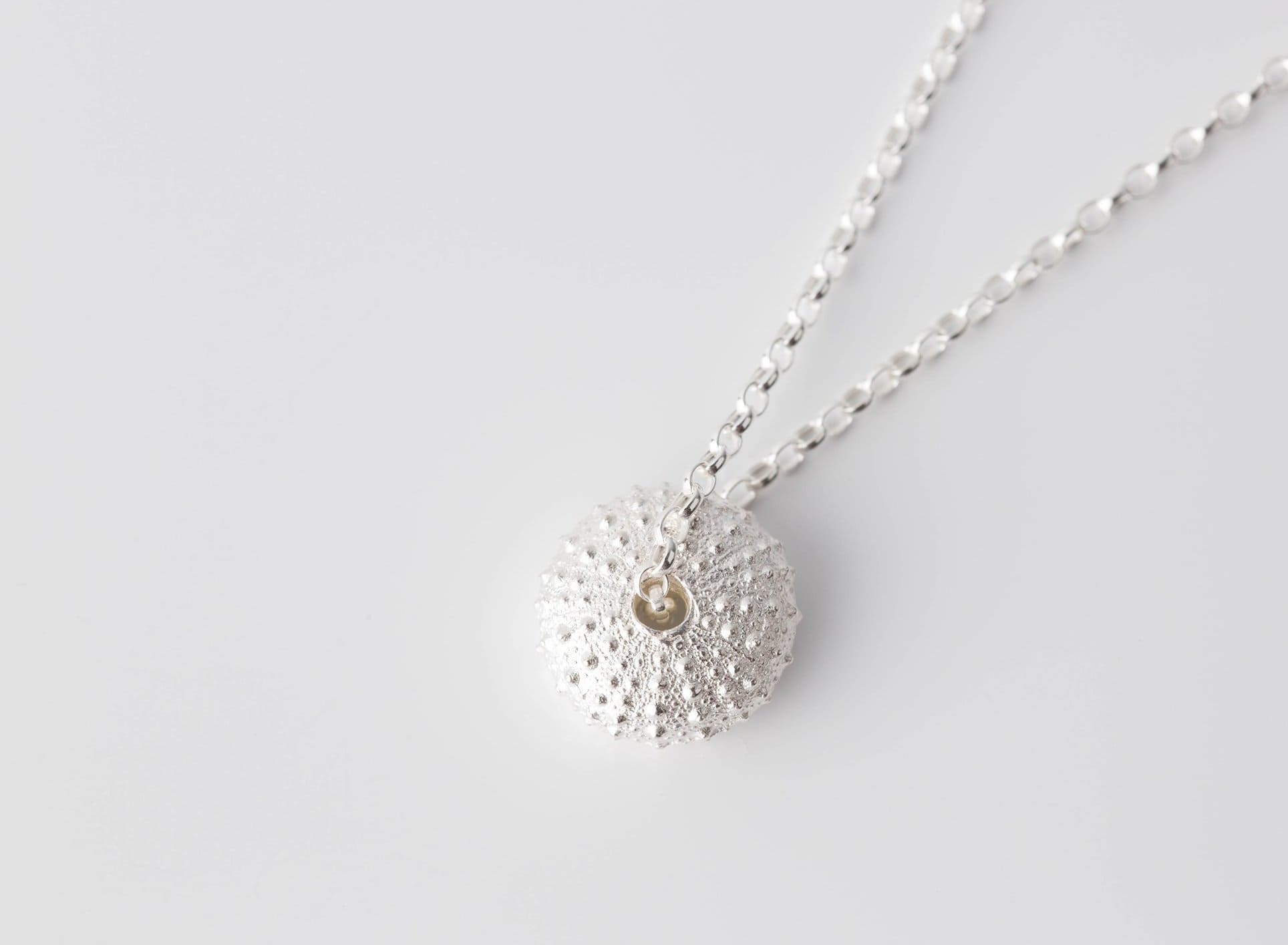 Silver Sea Urchin Necklace - Ocean Collection - Jennifer Kinnear Jewellery