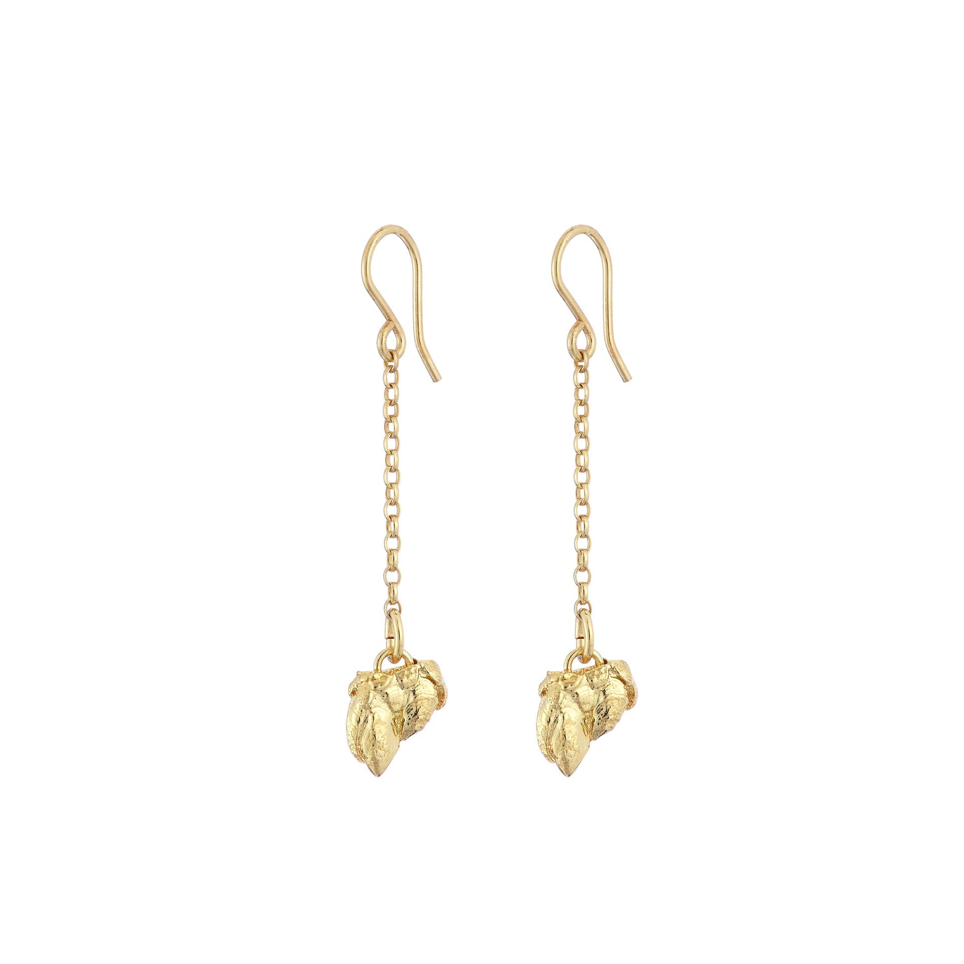 Large Goldplated Percebes Earrings - Ocean Collection - Jennifer Kinnear Jewellery