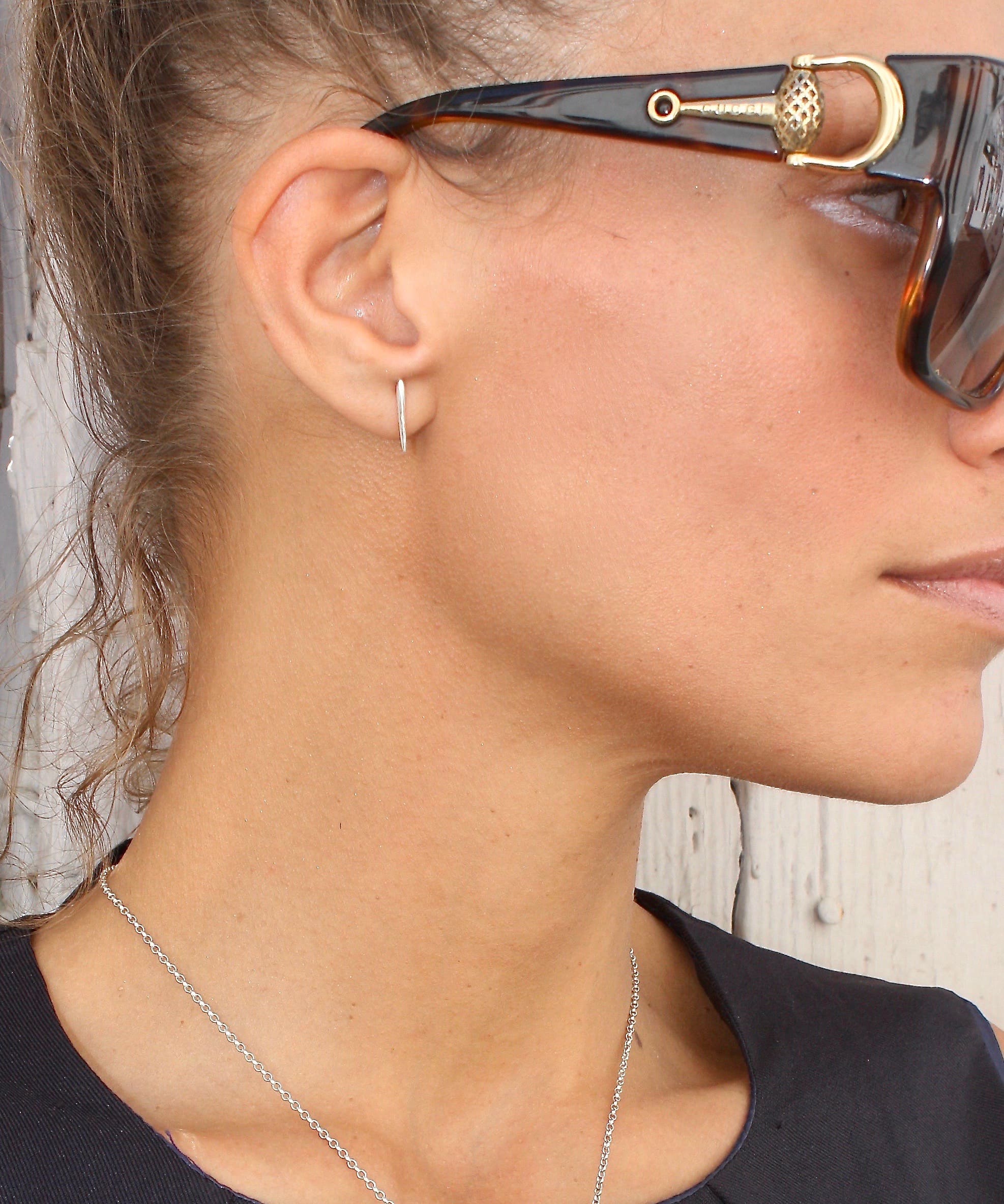 Silver Small Sea Urchin Spine Earrings - Ocean Collection - Jennifer Kinnear Jewellery