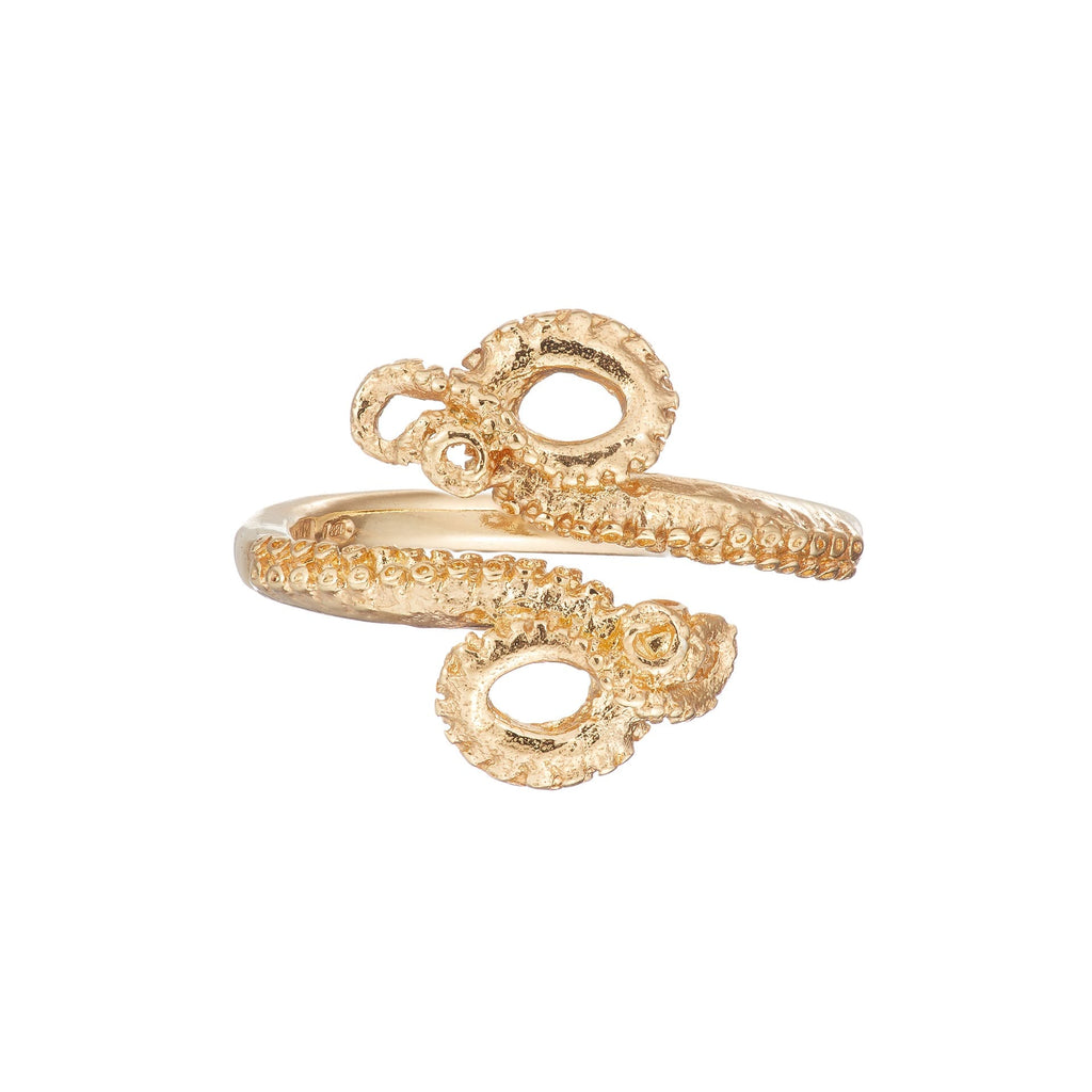 Handmade gold octopus ring from the Grace O'Malley collection by Jennifer Kinnear.