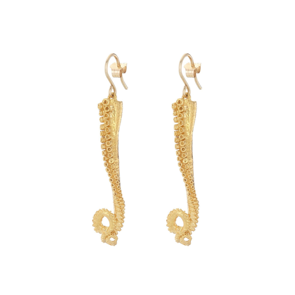 Goldplated Octopus Earrings - Grace O’Malley Collection - Jennifer Kinnear Jewellery