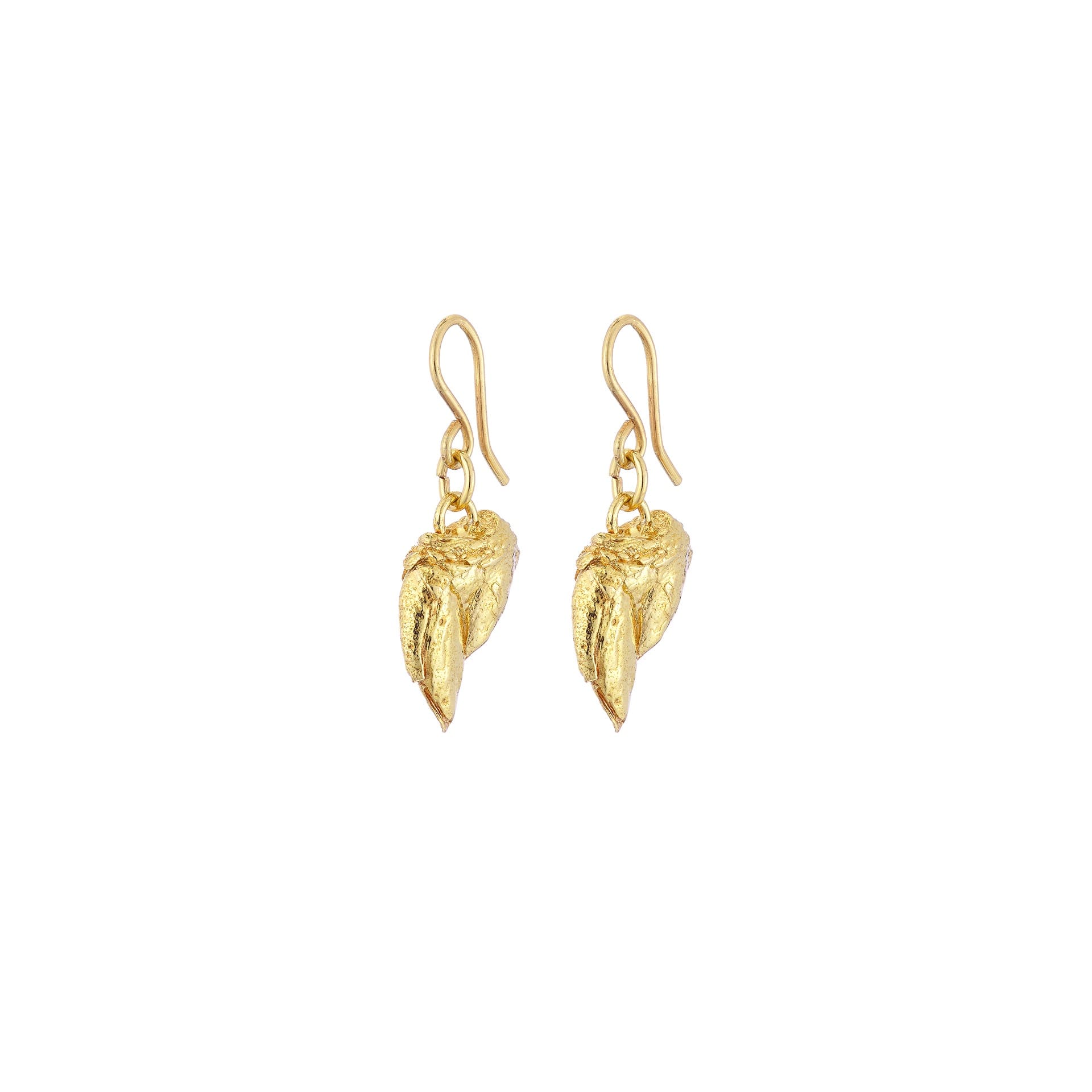Goldplated Percebes Earrings - Ocean Collection - Jennifer Kinnear Jewellery