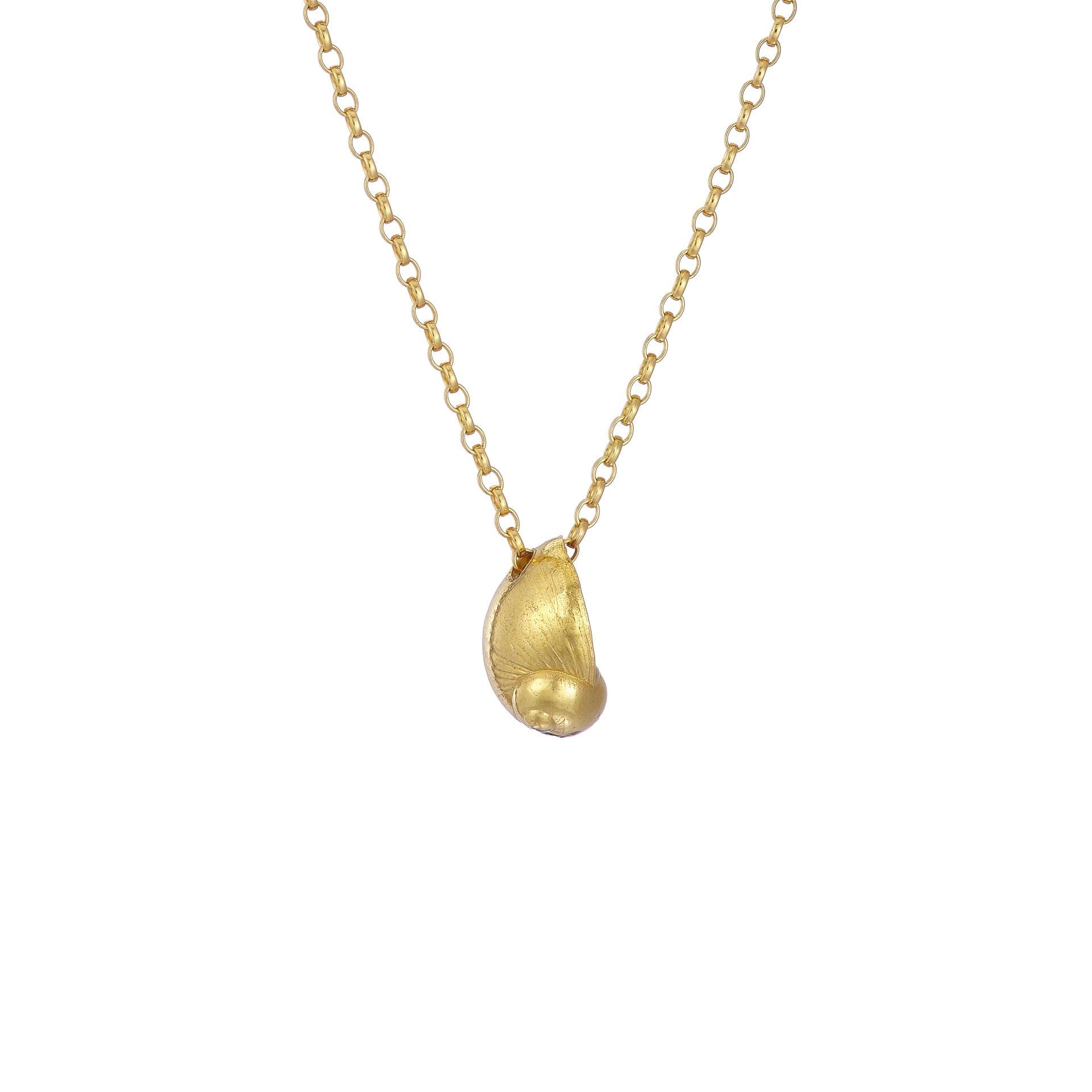 Goldplated Sea Snail Necklace - Jennifer Kinnear Jewellery