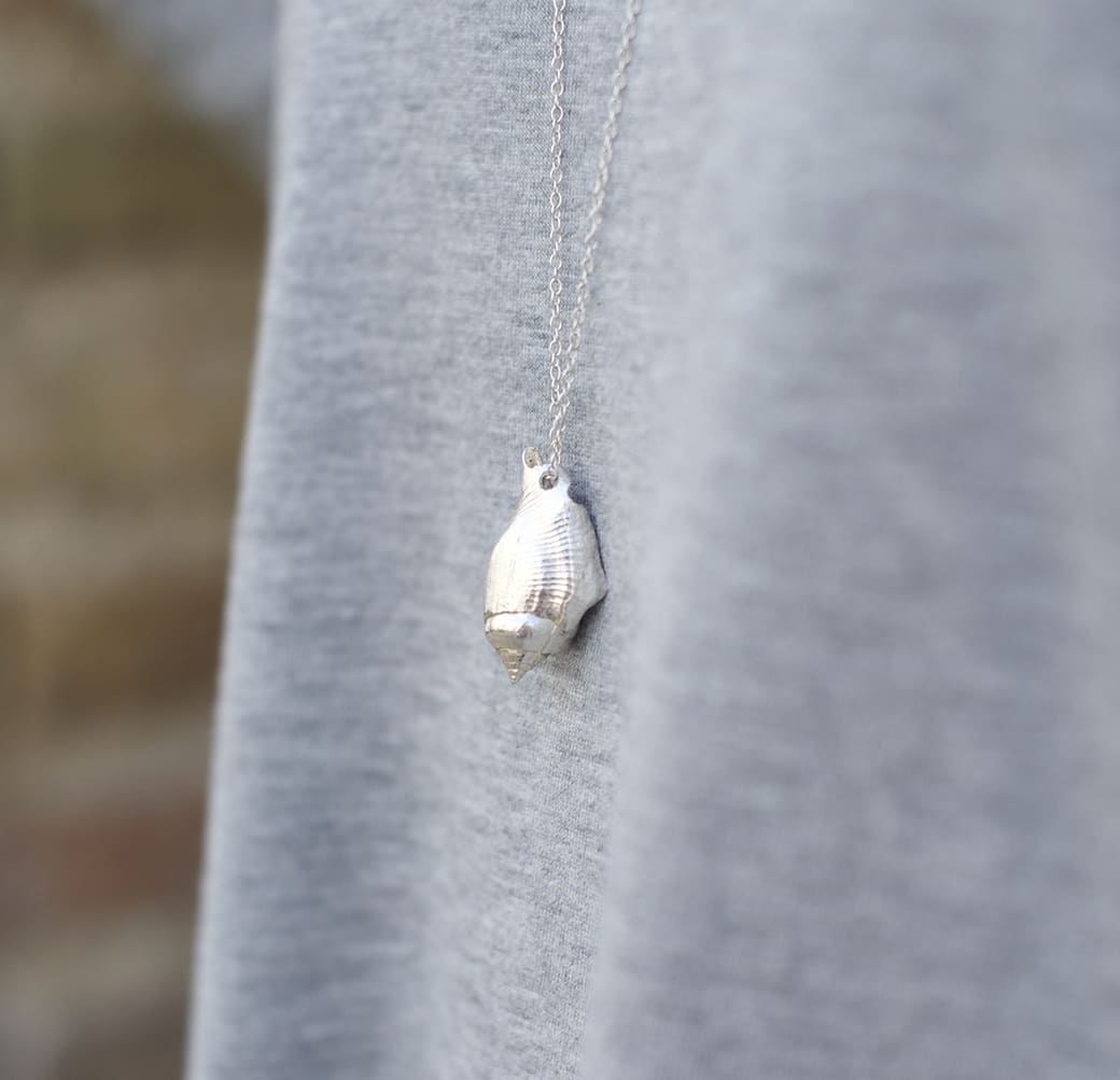 Silver Snail Shell Necklace - Jennifer Kinnear Jewellery