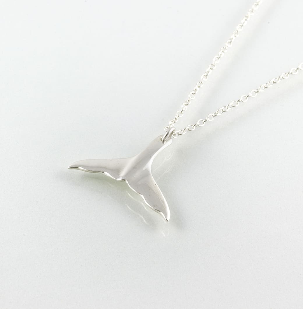 Silver Whale Tail Necklace - Ocean Collection - Jennifer Kinnear Jewellery