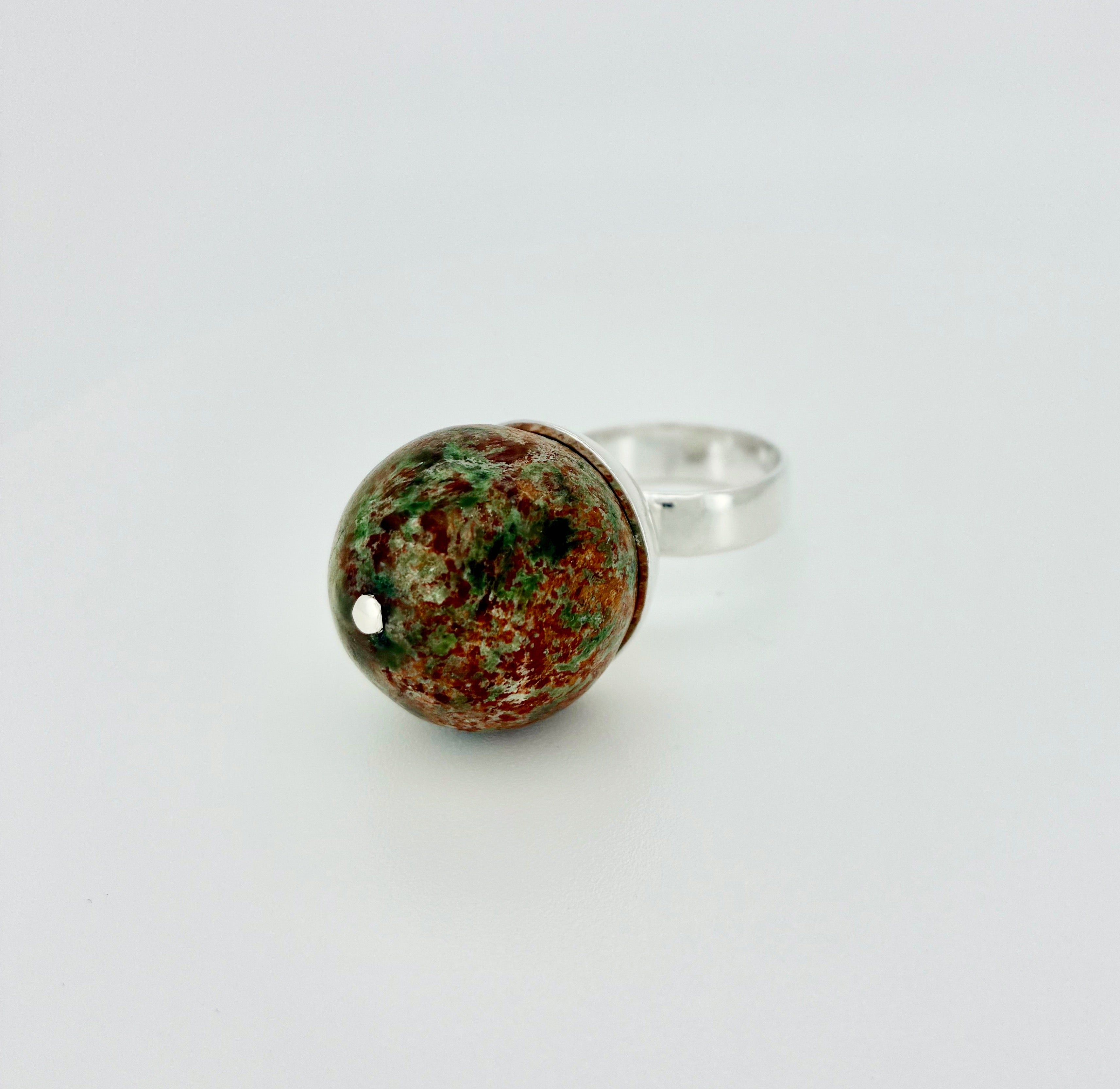 GREEN JASPER ring