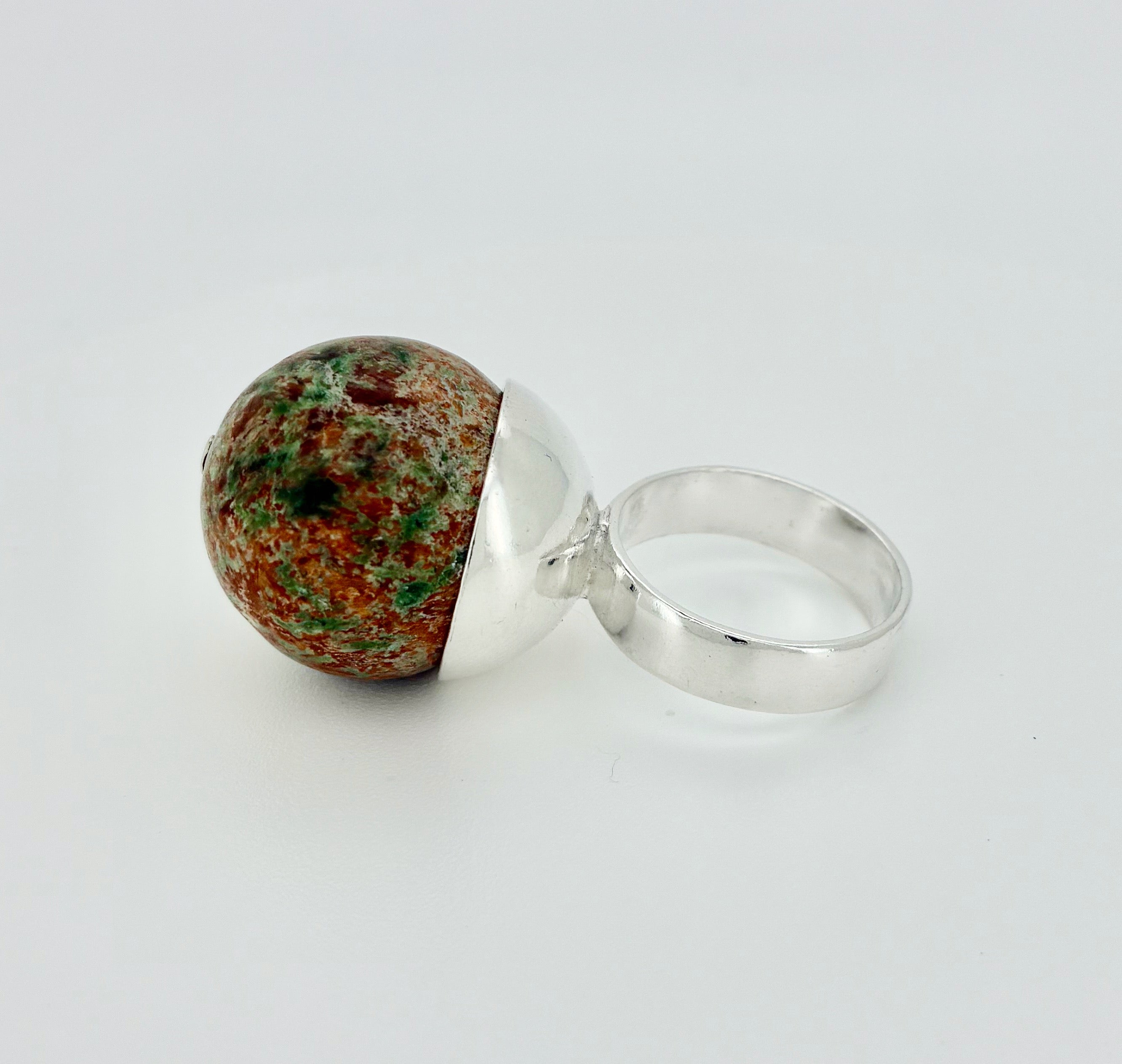 GREEN JASPER ring