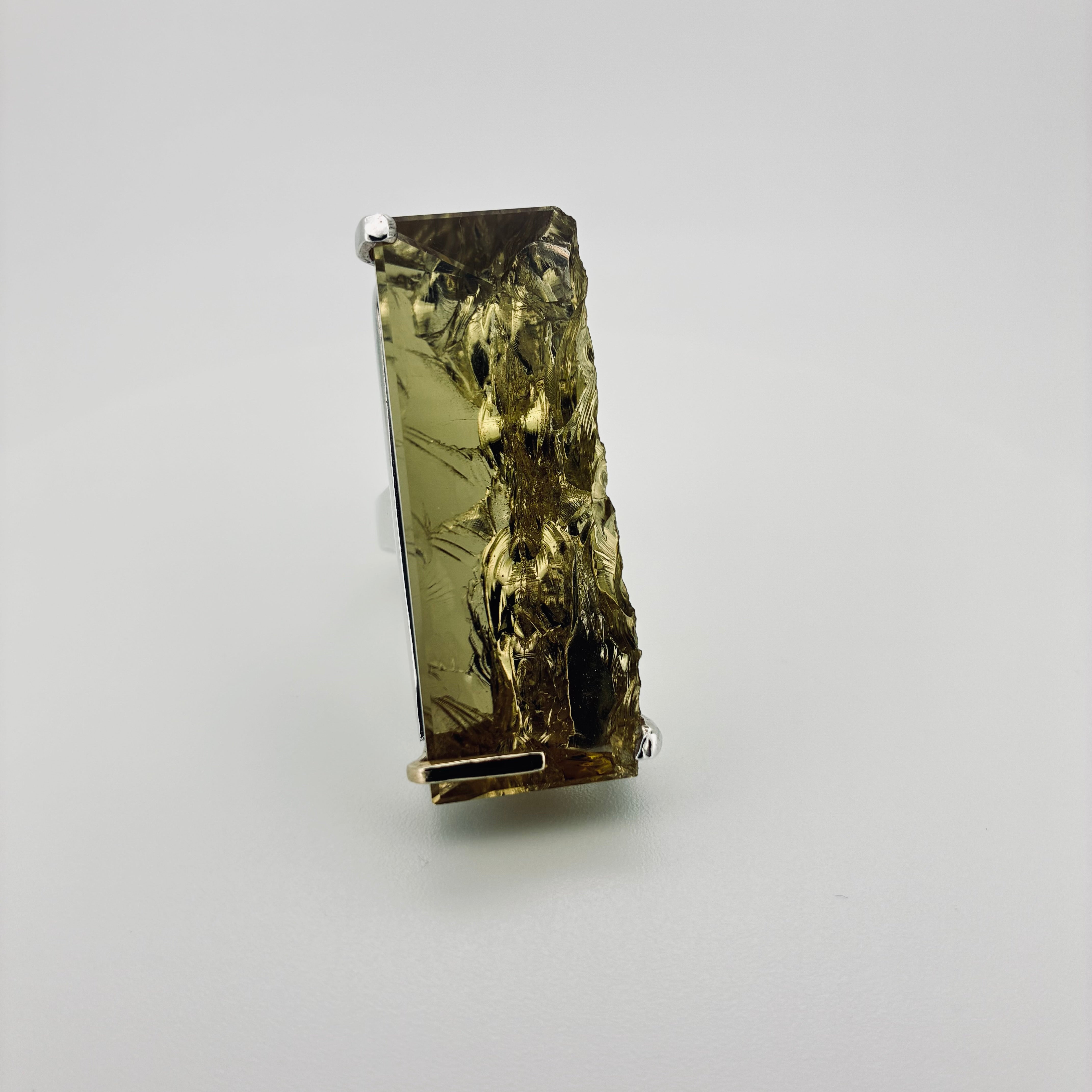 LEMON QUARTZ - Silver and Gold Ring