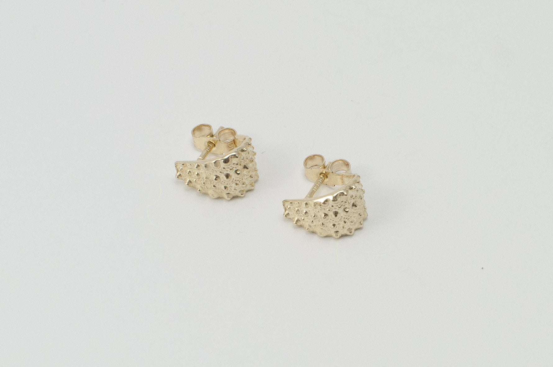 SEA URCHIN stud earrings - gold - Jennifer Kinnear Jewellery Ocean Collection