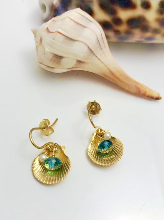 Santa Rosa Seashell Earrings – Rahya Jewelry Design