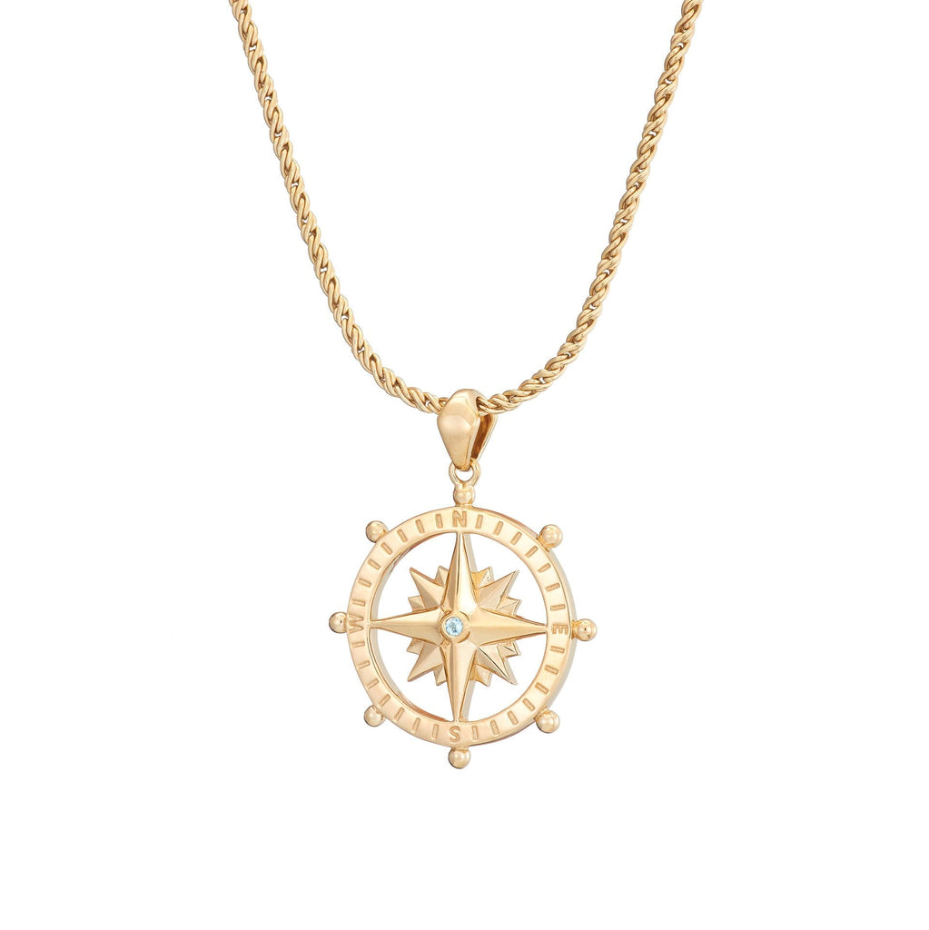 Goldplated Compass Necklace - Grace O’Malley Collection - Jennifer Kinnear Jewellery