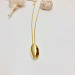 Goldplated double clam necklace - Charms Collection - Jennifer Kinnear Jewellery