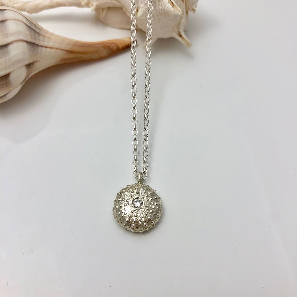 Sea urchin Silver necklace - Ocean Collection - Jennifer Kinnear Jewellery