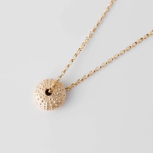 SEA URCHIN necklace - gold - Jennifer Kinnear Jewellery ocean collection